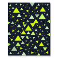 Neon Lime Green Geometric Triangle Art Rug