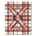 Warm Plaid Geometric Intersecting Lines Rug