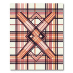 Warm Plaid Geometric Intersecting Lines Rug