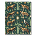 African Wildlife Forest Safari Sage Rug