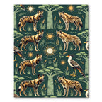 African Wildlife Forest Safari Sage Rug