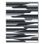 Modern Monochrome Geometric Abstract Stripe Rug