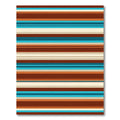 Retro Earthy Horizontal Striped Rug