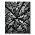 Monochromatic Geometric Shard Stone Abstract Rug