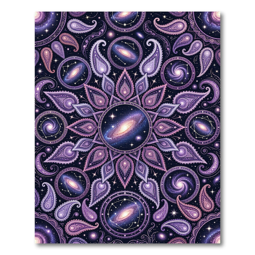 Celestial Paisley Galaxy Mandala Rug