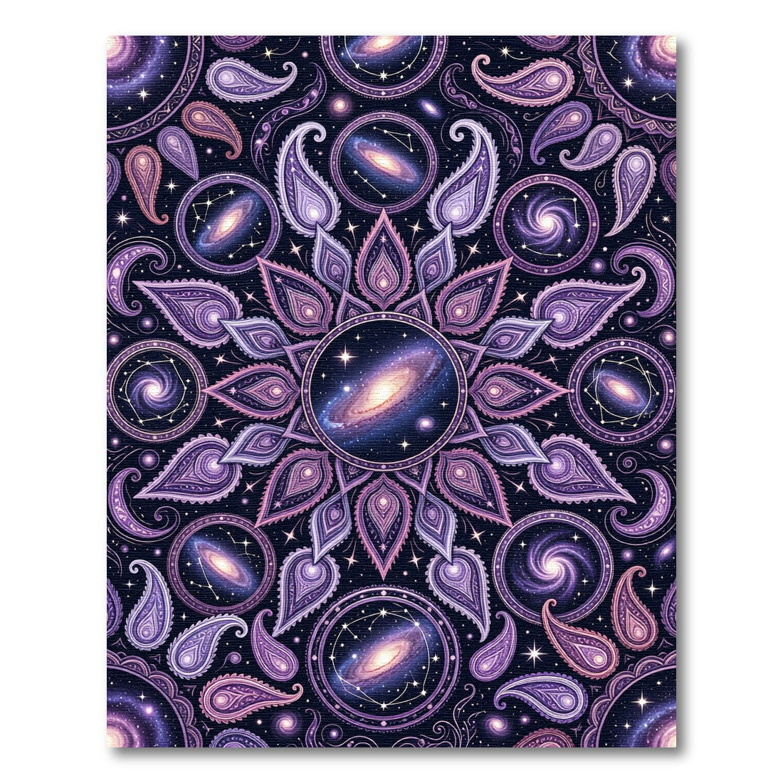 Celestial Paisley Galaxy Mandala Rug