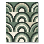 Sage Retro Mid Century Arch Backdrop Rug