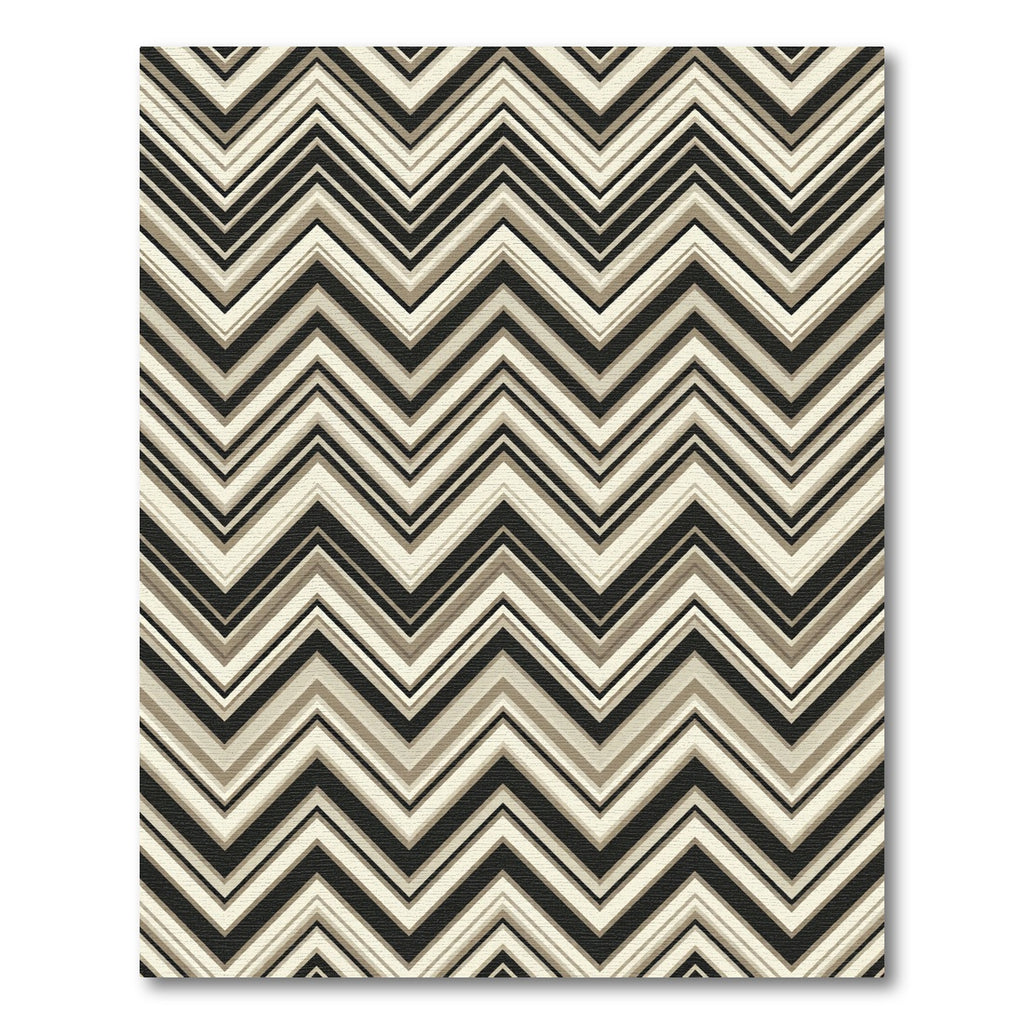 Modern Earthy Tone Chevron Rug