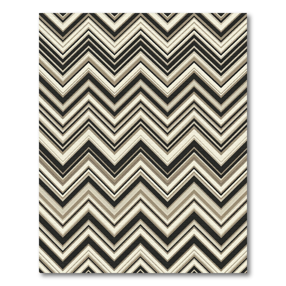Modern Earthy Tone Chevron Rug
