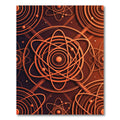Deep Orange Atomic Orbit Rug