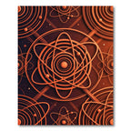 Deep Orange Atomic Orbit Rug