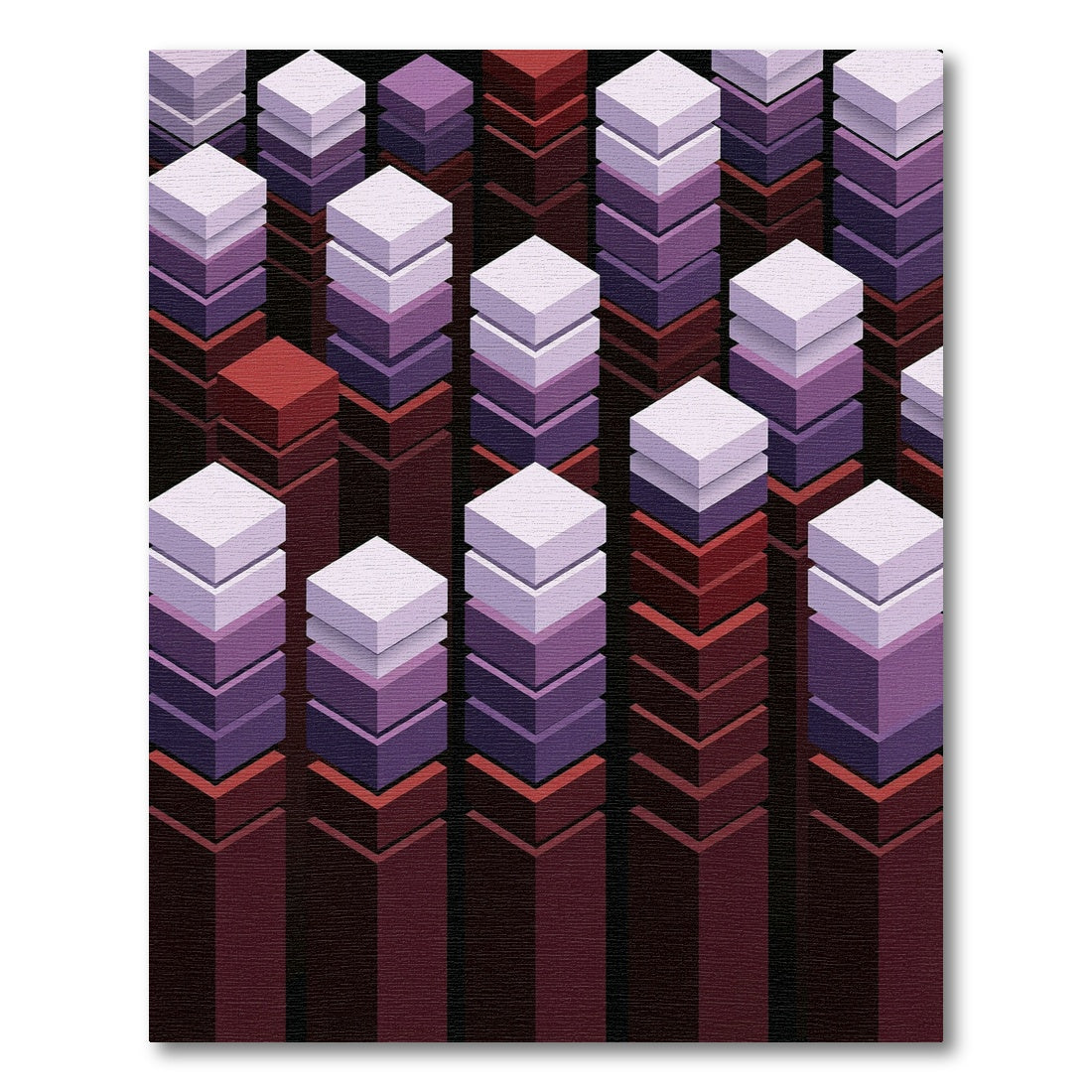 Layered Geometric Abstract Composition Rug