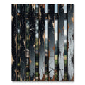 Distressed Black Wood Grain Vertical Rug
