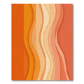 Sunset Orange Gradient Wave Rug