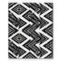 Bold Monochrome Geometric Tribal Arrow Rug