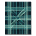 Deep Teal Geometric Intersecting Lines Rug