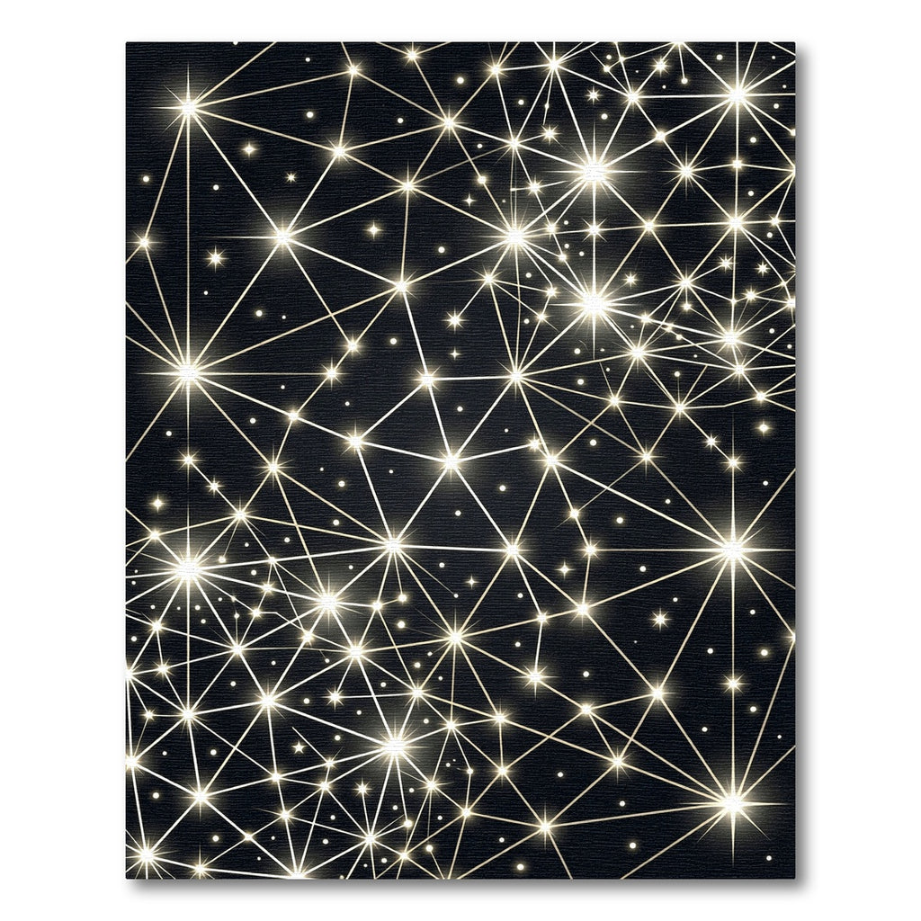 Cosmic Golden Starburst Network Rug