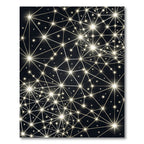Cosmic Golden Starburst Network Rug