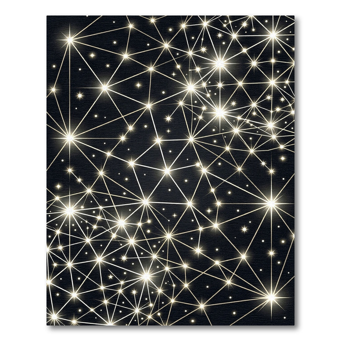 Cosmic Golden Starburst Network Rug