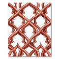 Terracotta Interlocking Woven Swirls Rug