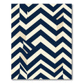 Modern Navy Chevron Geometric Area Rug