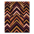 Earthy Chevron Stripe Composition Rug