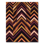 Earthy Chevron Stripe Composition Rug