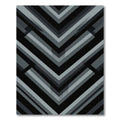 Minimalist Geometric Charcoal Chevron Abstract Rug