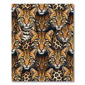 Leopard Faces Ocelot Spots Composed Rug