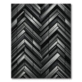 Metallic Charcoal Herringbone Geometric Rug
