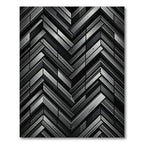 Metallic Charcoal Herringbone Geometric Rug