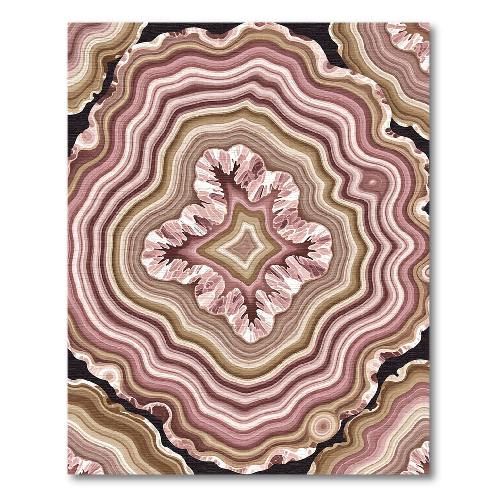 Rose Gold Agate Geode Abstract Rug