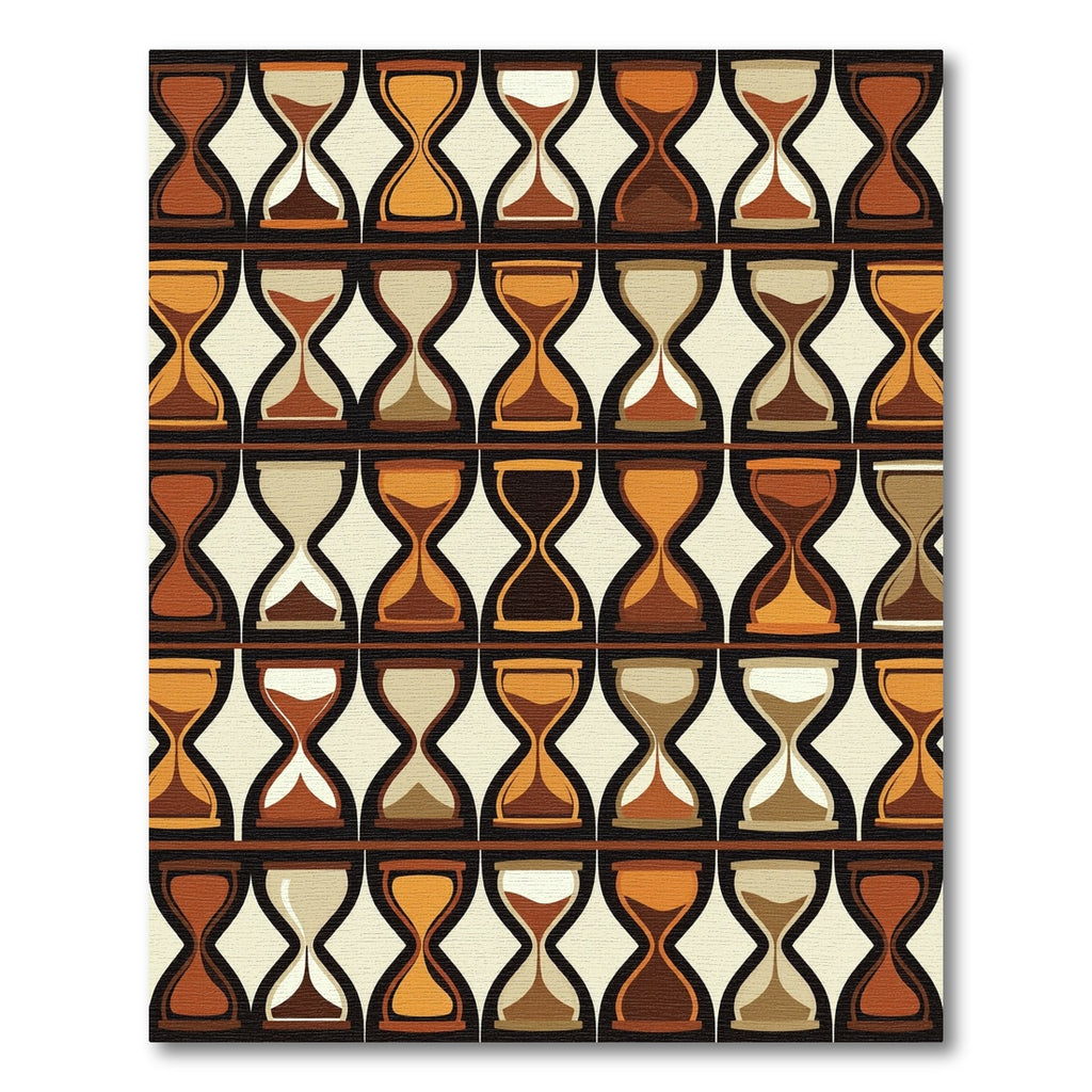 Retro Hourglass Sand Time Rug