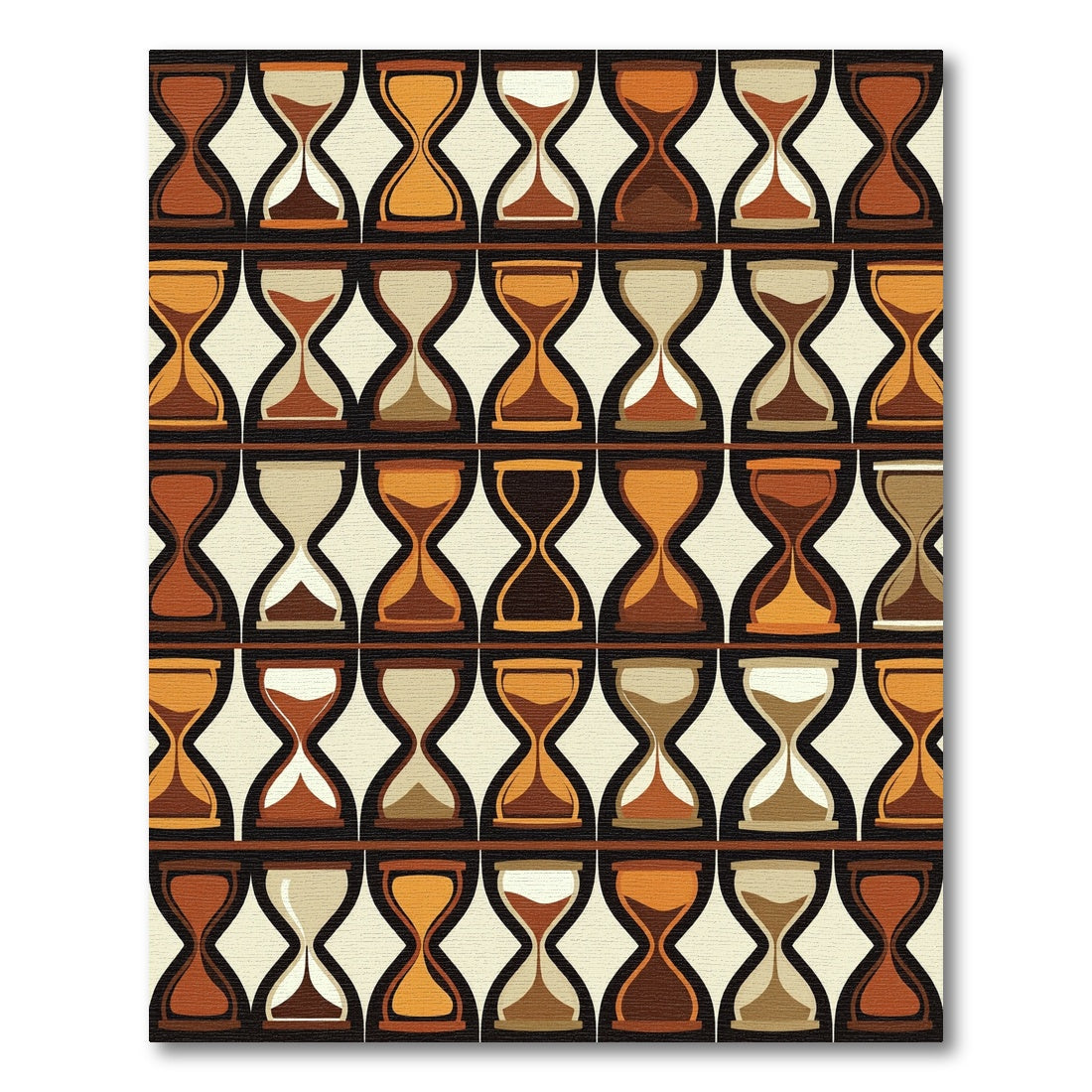 Retro Hourglass Sand Time Rug