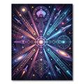 Cosmic Alien Orchid Stellar Galaxy Mandala Rug