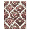 Ornate Baroque Heart Floral Tapestry Rug