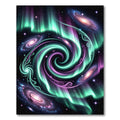 Cosmic Aurora Swirl Galaxy Nebula Rug