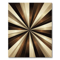 Modern Golden Brown Sunburst Radiance Rug