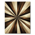 Modern Golden Brown Sunburst Radiance Rug