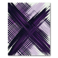 Abstract Deep Purple Crossed Linear Grid Rug