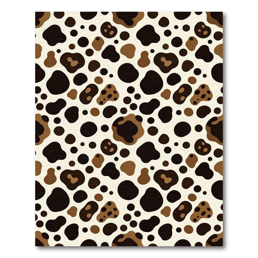 Modern Earthy Brown Leopard Spot Rug