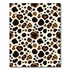 Modern Earthy Brown Leopard Spot Rug