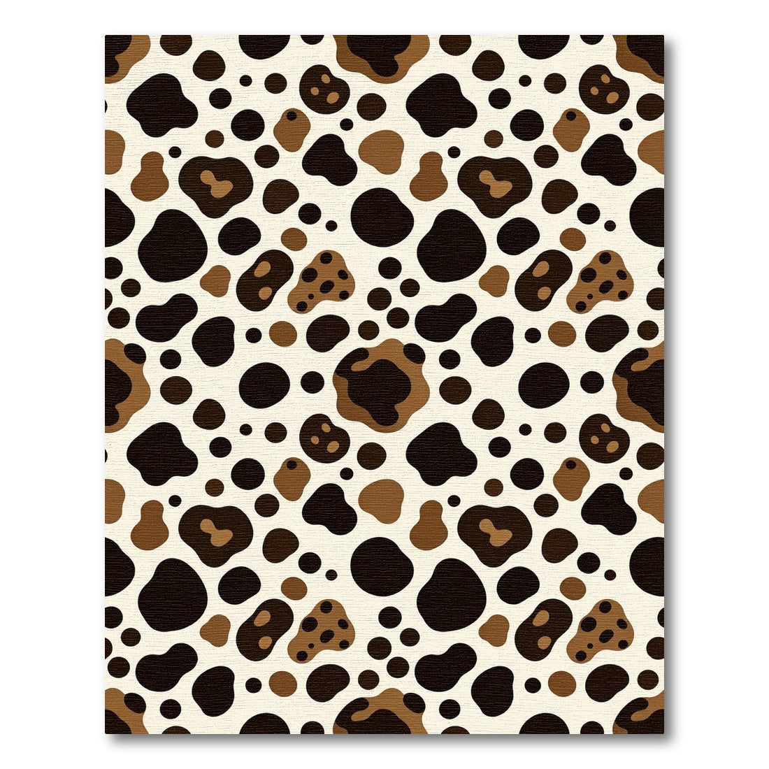 Modern Earthy Brown Leopard Spot Rug