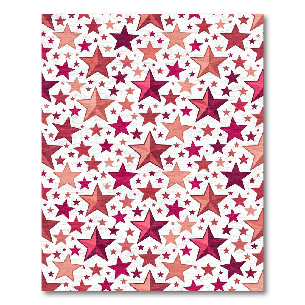 Radiant Crimson Starburst Collage Rug