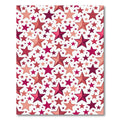Radiant Crimson Starburst Collage Rug