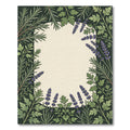 Green Lavender Botanical Meadow Rug