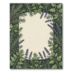 Green Lavender Botanical Meadow Rug