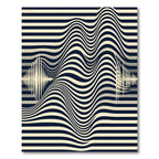 Cinematic Monochrome Optical Wave Abstract Rug