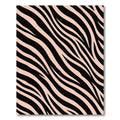 Blush Pink and Black Zebra Waves Rug