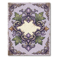 Ornate Lavender Acanthus Scroll Medallion Rug